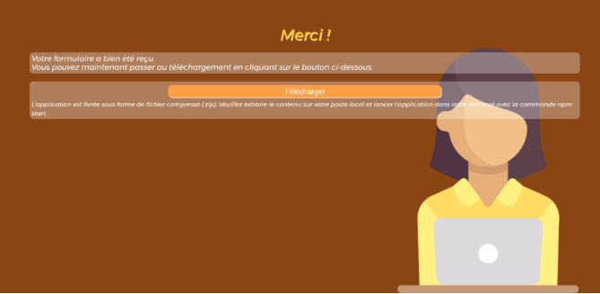 Page de téléchargement